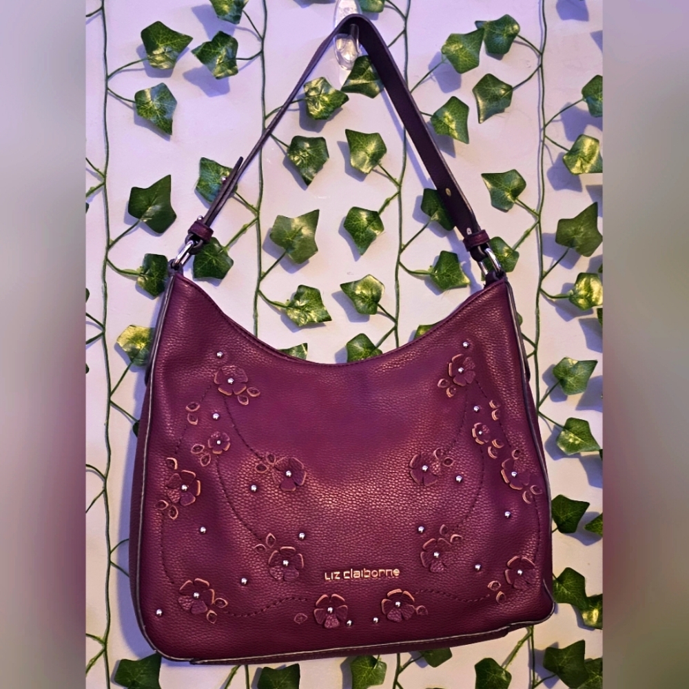 Liz Claiborne💜| Purple Flower Sholder Bag